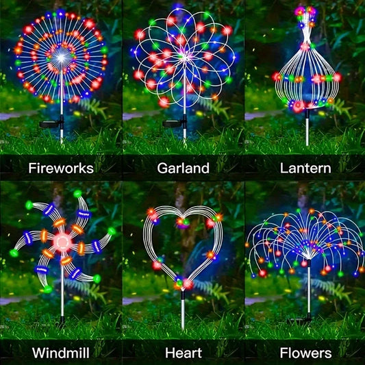 Garden LED Solar Fireworks Lights
