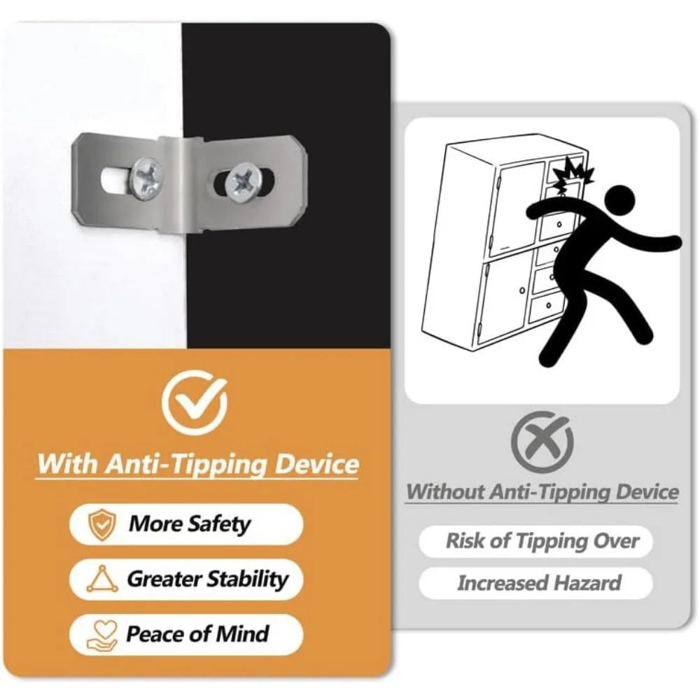 Bookcases Set of 2 - Storage Cabinet with Adjustable Shelves