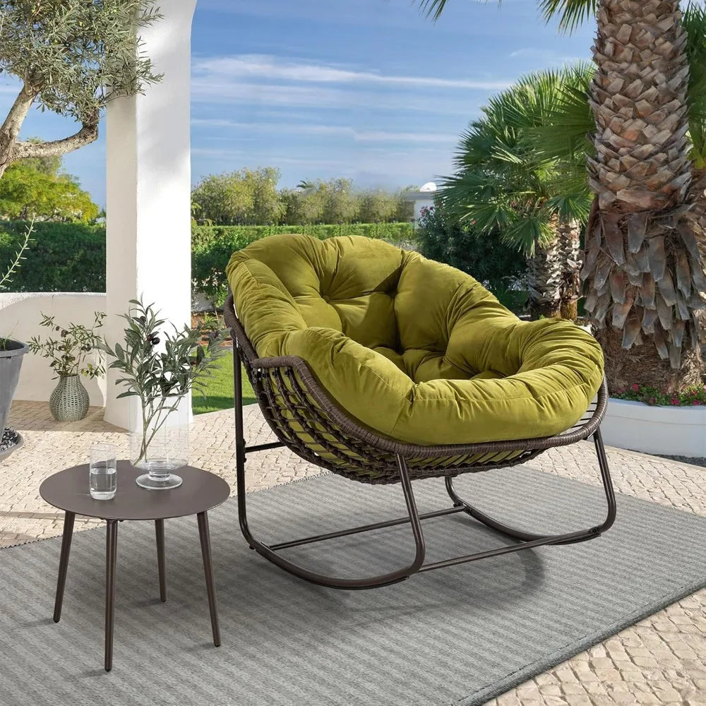 Outdoor Rattan Egg Rocking Chair