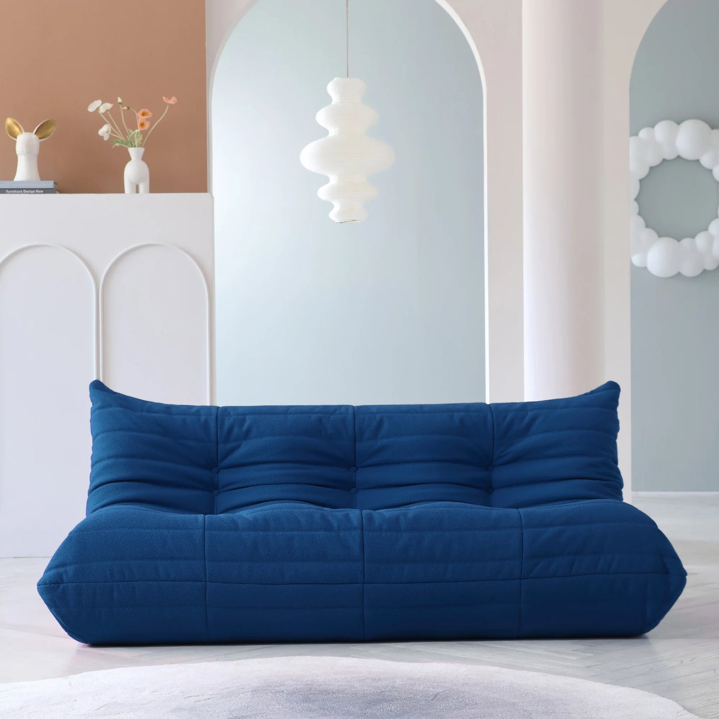 Teddy Fabric Bean Bag Comfy Lazy Floor Sofa