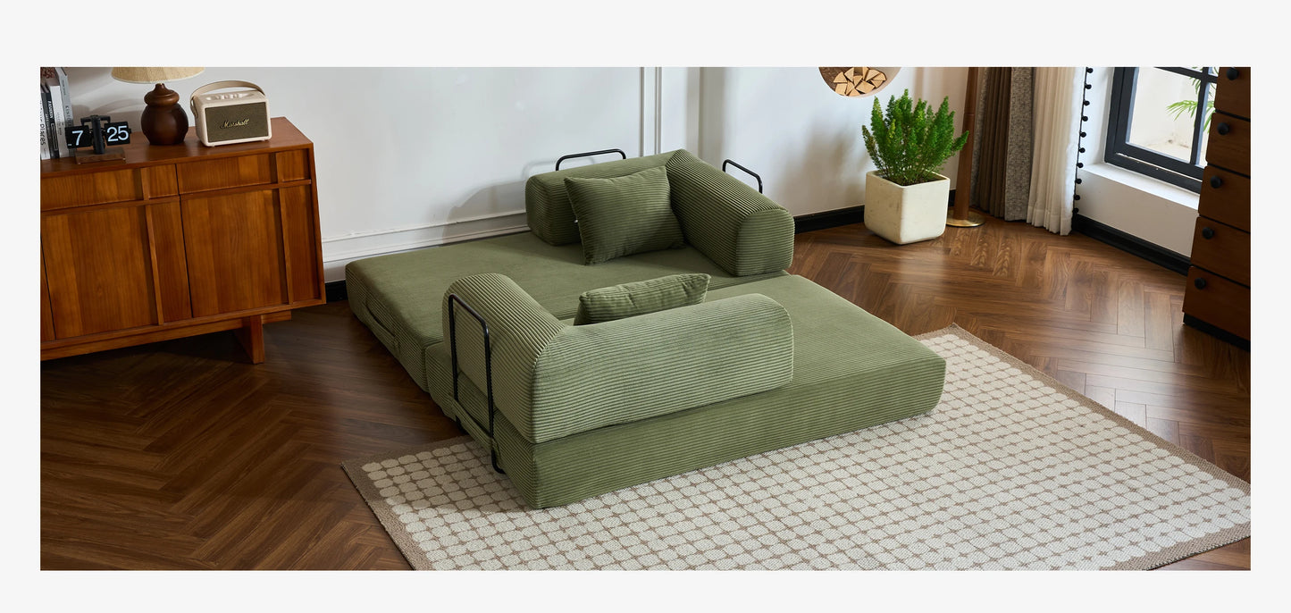Boneless Couch Foldable Convertible Futon Sleeper Sofa Bed