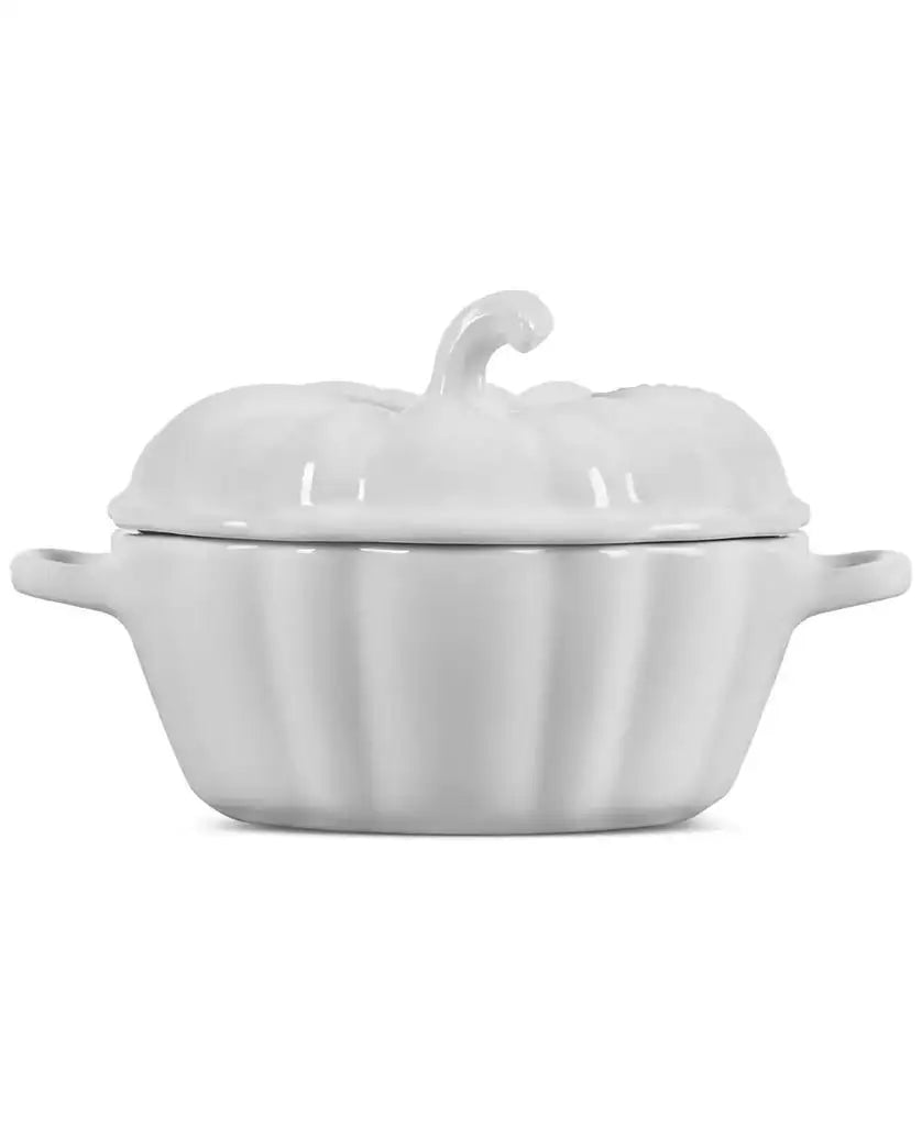 Stoneware Figural Pumpkin Petite Cocotte