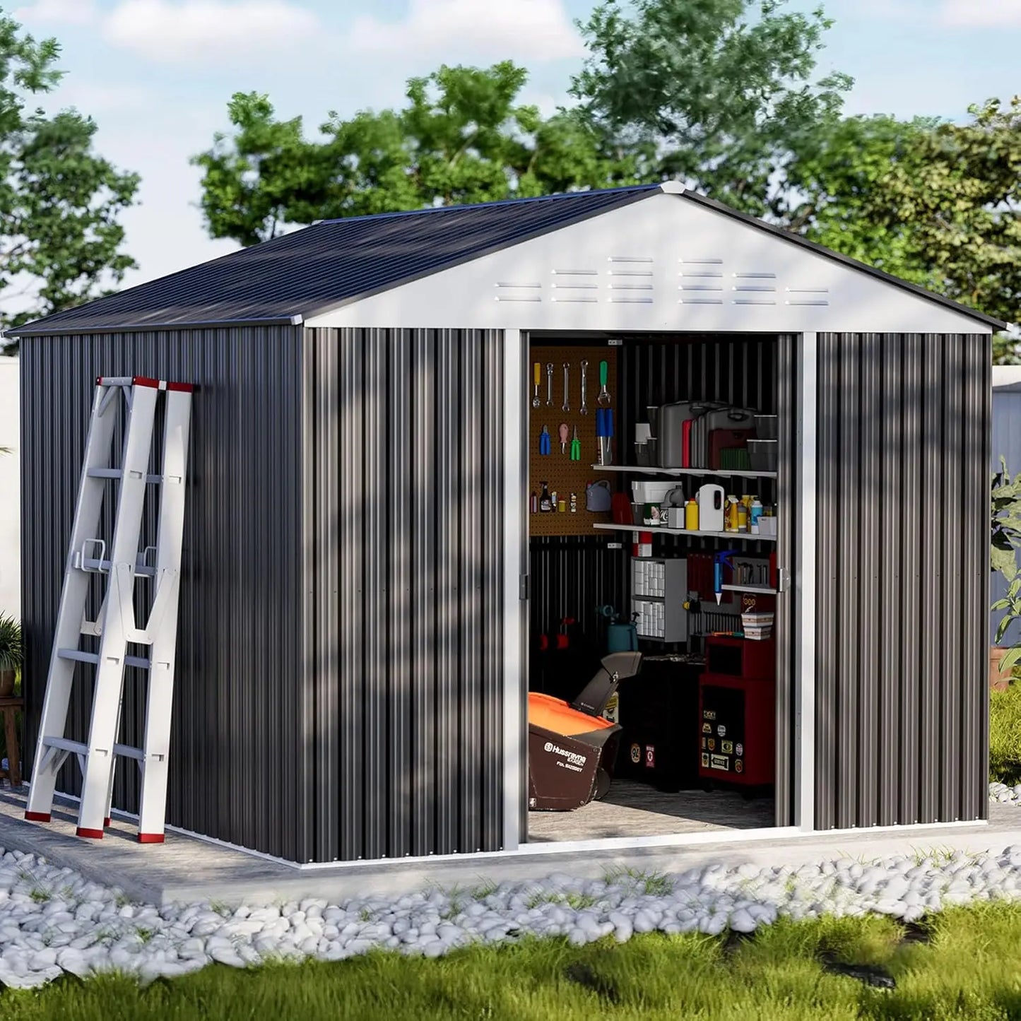 Garden Shed with Sliding Door