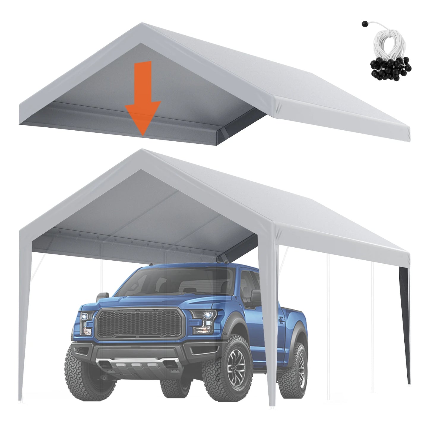 Heavy-Duty Carport Replacement Canopy Cover
