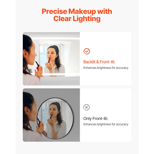 LED Vanity Mirror Anti-Fog Memory Mirror with Light