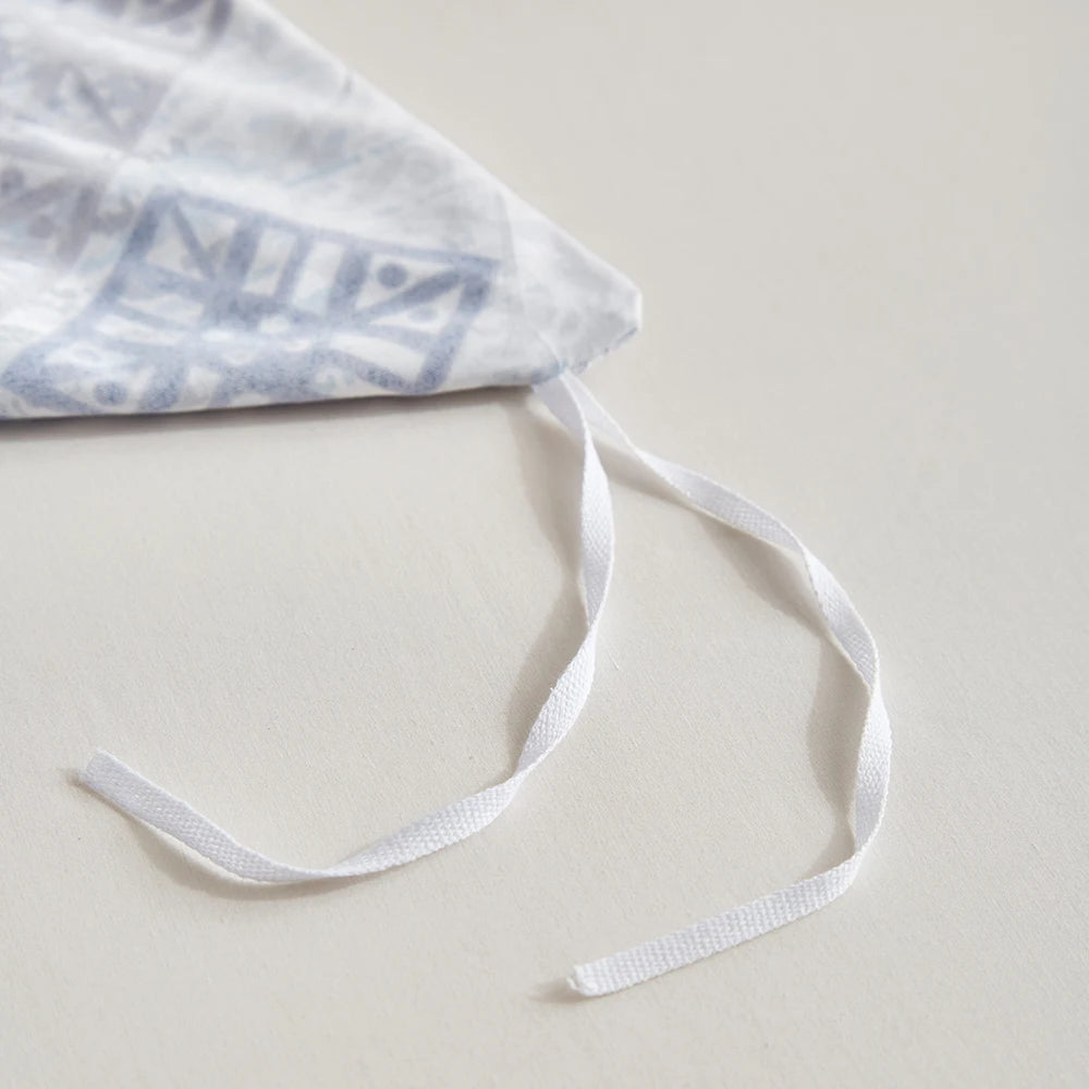 Bohemian Aztec Blue White Cream