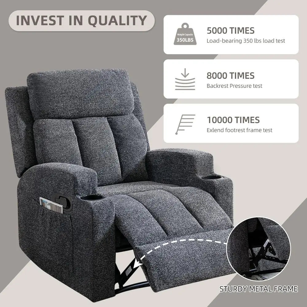 Comfortable Reclining with Overstuffed Armrests and Back