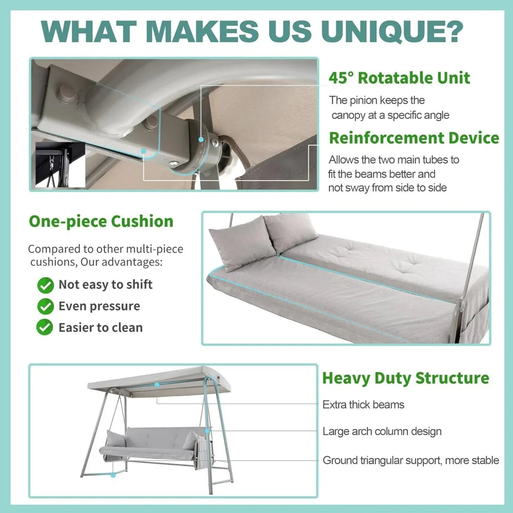 Porch Swing with Canopy