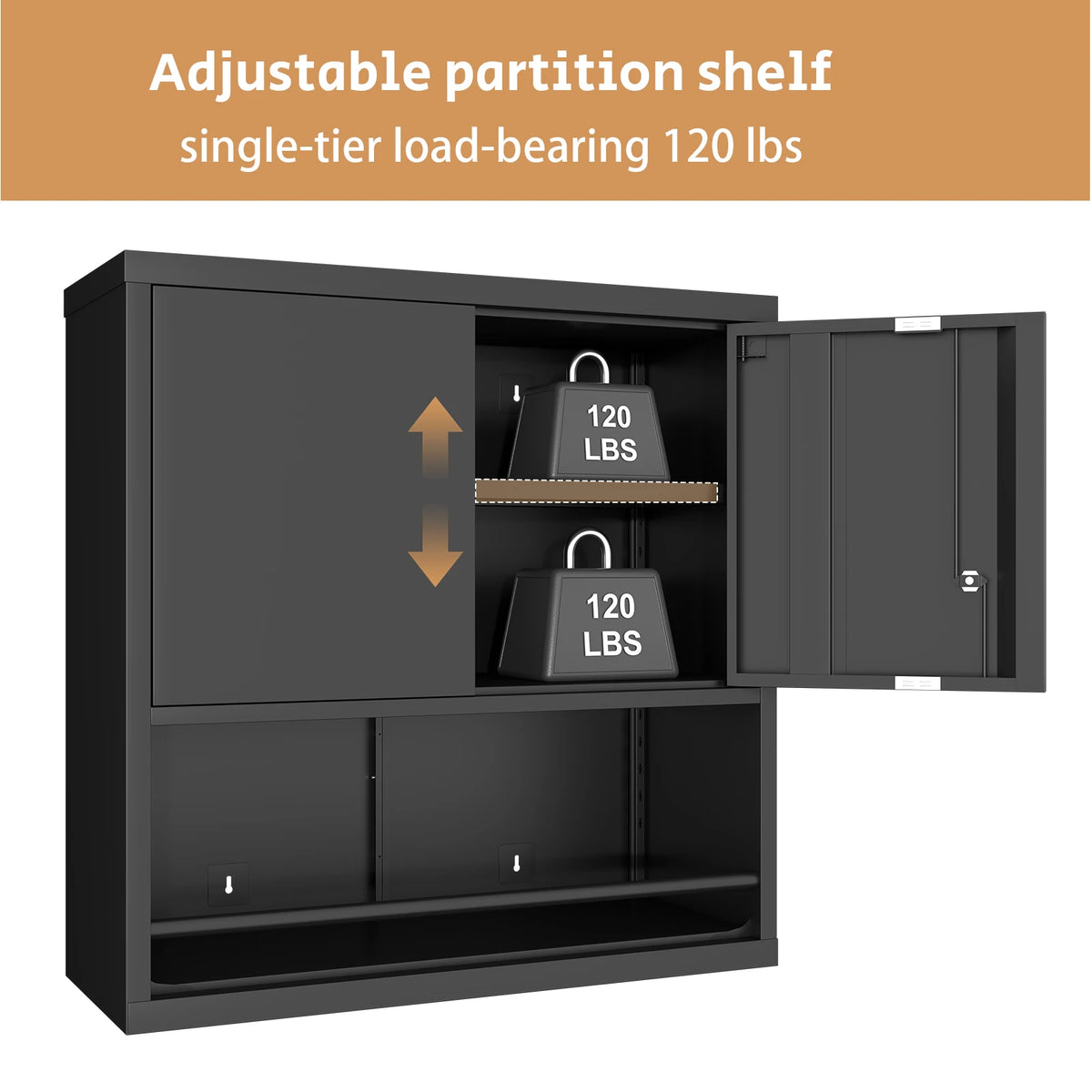 Heavy Duty Wall Mounted Lockable Steel Storage Cabinet