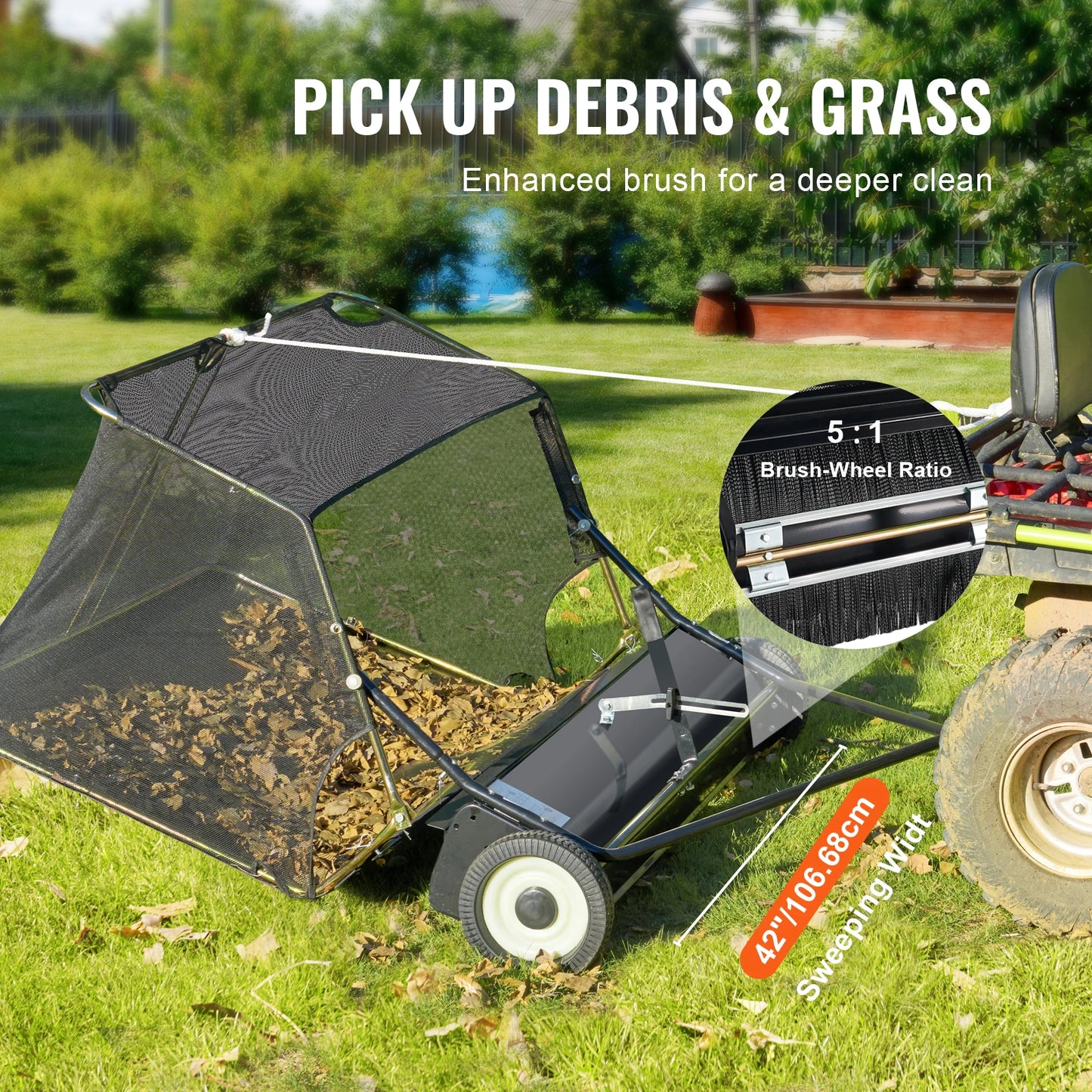 Heavy Duty Leaf Grass Collector Adjustable Height