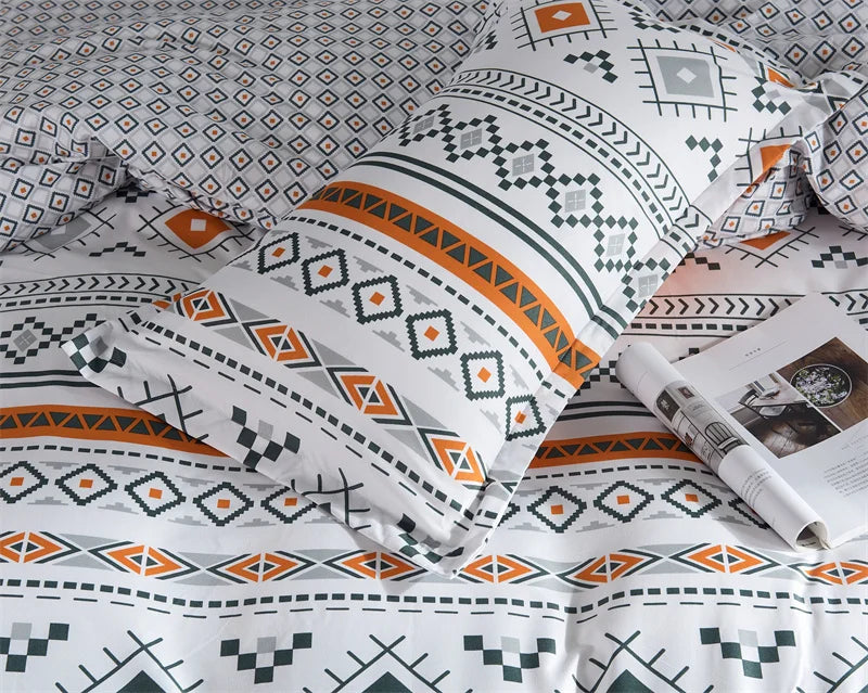 Boho Bohemian Geometric Western Duvet Comforter Cover Set