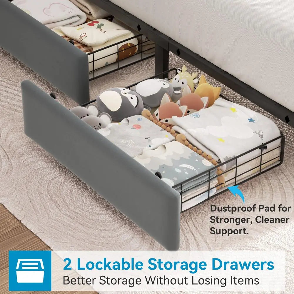 Modern Velvet Bed Frame