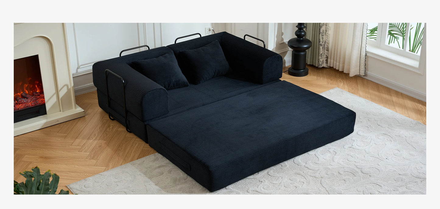 Boneless Couch Foldable Convertible Futon Sleeper Sofa Bed