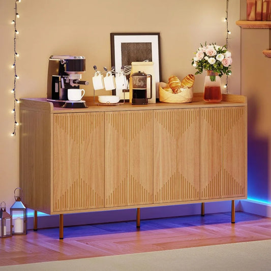 Sideboard Buffet Freestanding Coffee Bar Table