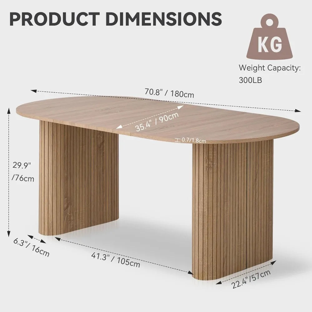 Oval Dinner Table (Only Table),