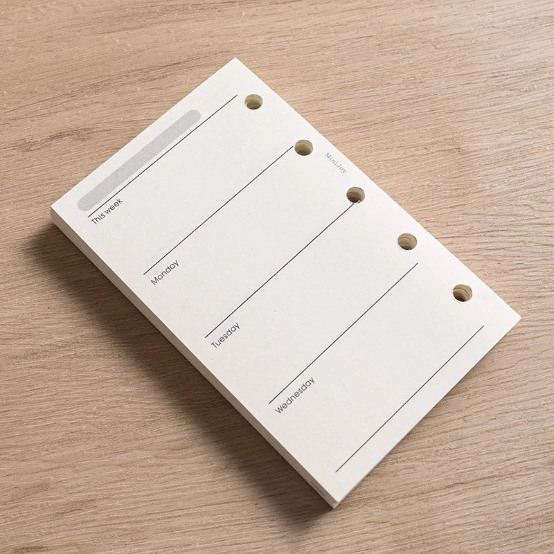 Refillable Dot Grid & Lined Paper Journal Planner Weekly Monthly Agenda