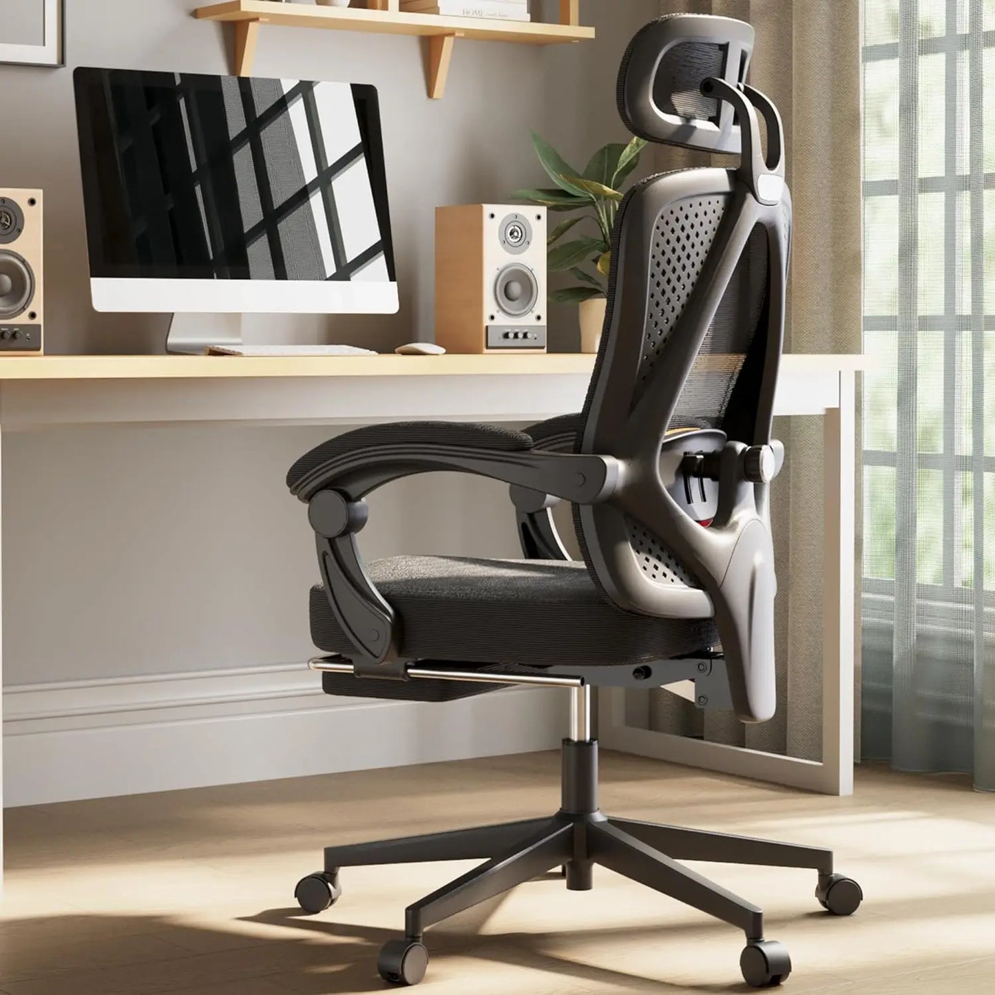 Ergonomic Office Chair with Lumbar Support and Headrest