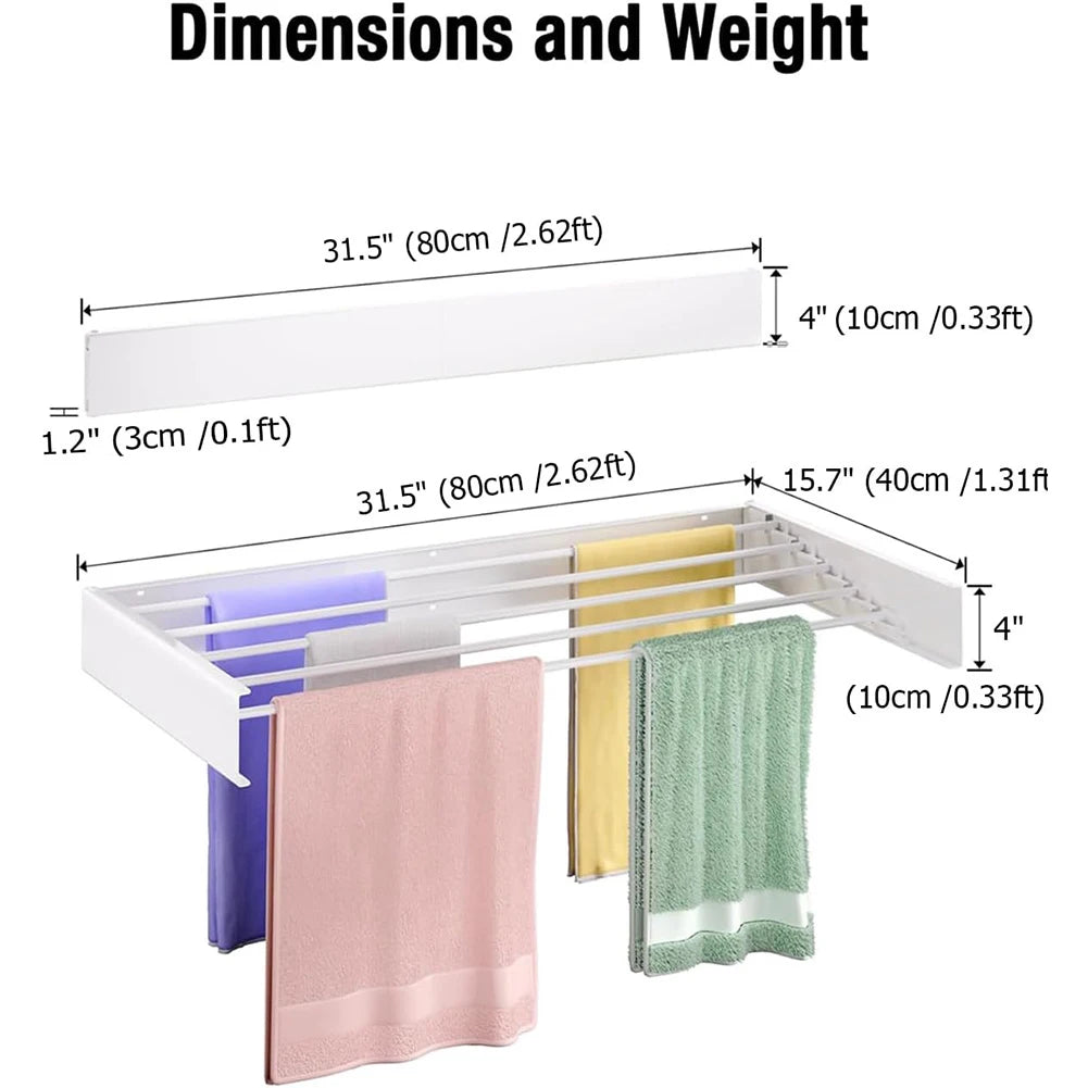 Retractable Collapsible Towel Drying Rack
