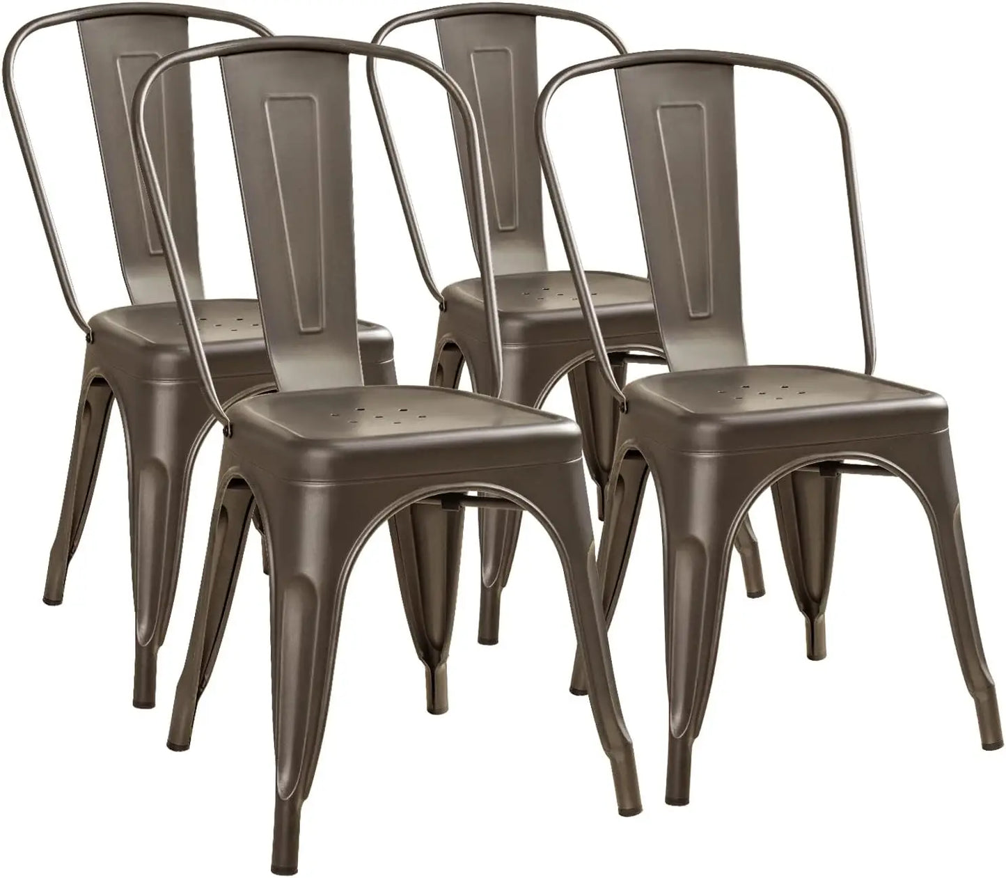 Furmax Metal Stackable Classic Trattoria Chair