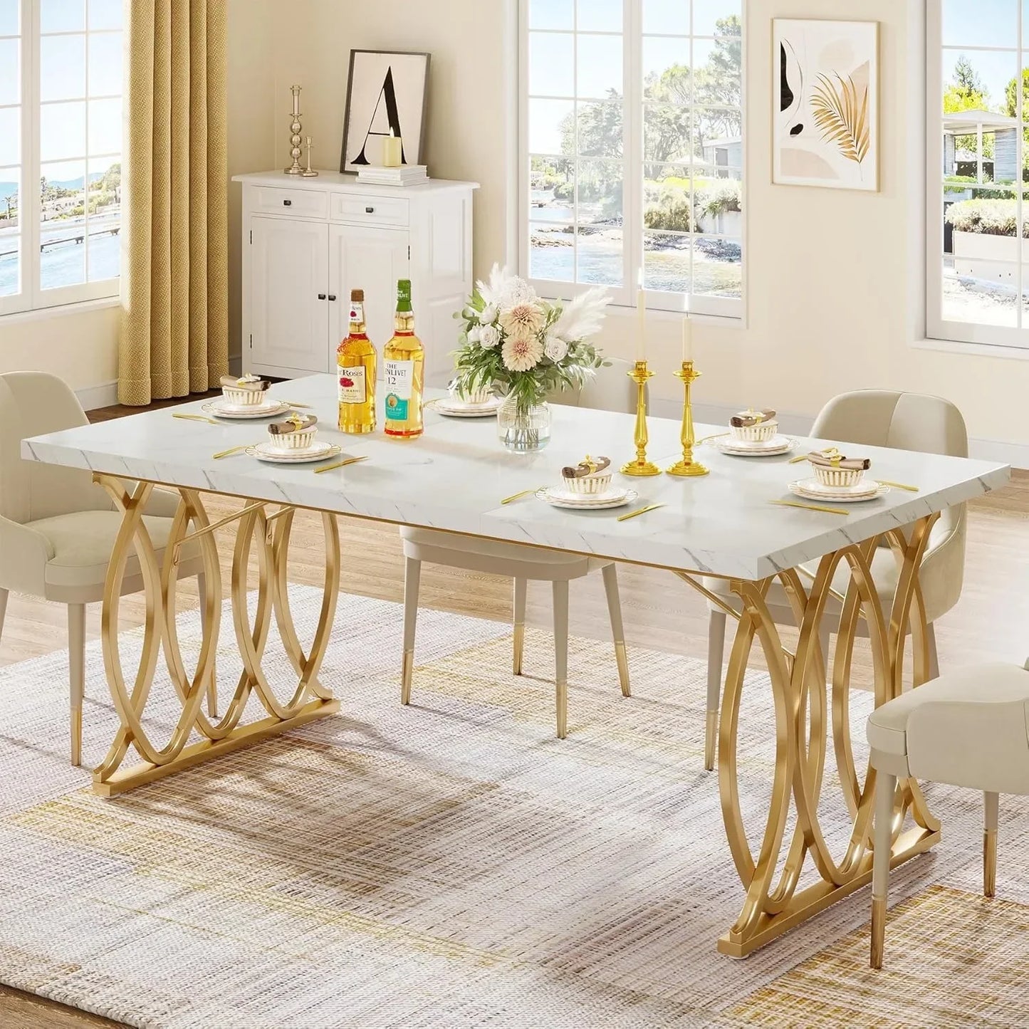 Modern and Unique Rectangular Dinner Table