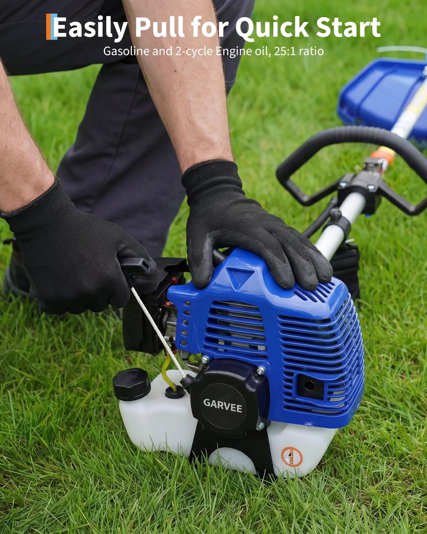 Gas Weed Eater Quick Start With Shoulder Strap