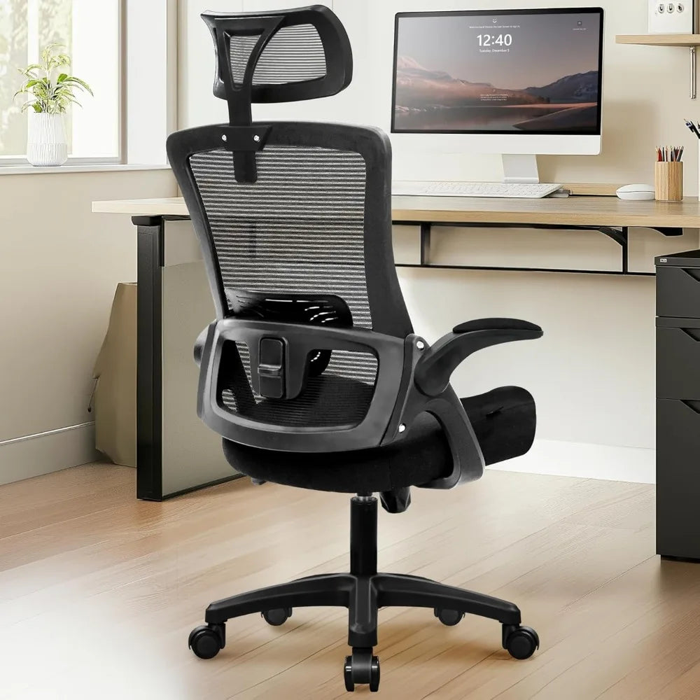 Ergonomic Adjustable Chair with a High Back Computer Comfy Task Office Chair