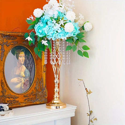 Metal Flower Vases Crystal Flower Stand Decoration