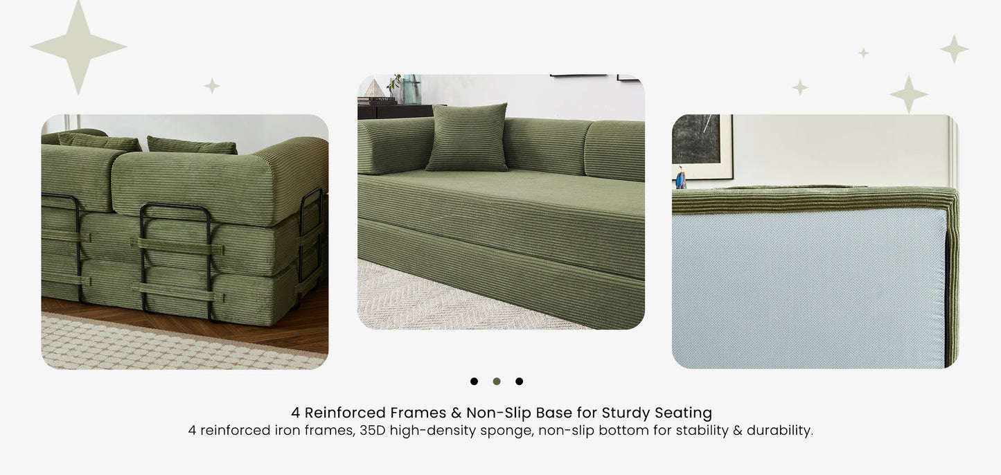Boneless Couch Foldable Convertible Futon Sleeper Sofa Bed