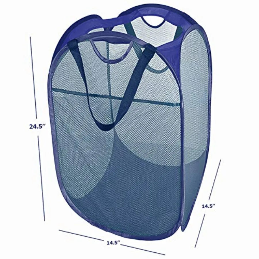 Strong Mesh Pop Up, Collapsible Steel Frame with Double‑Stitched Handles and Side Pocket