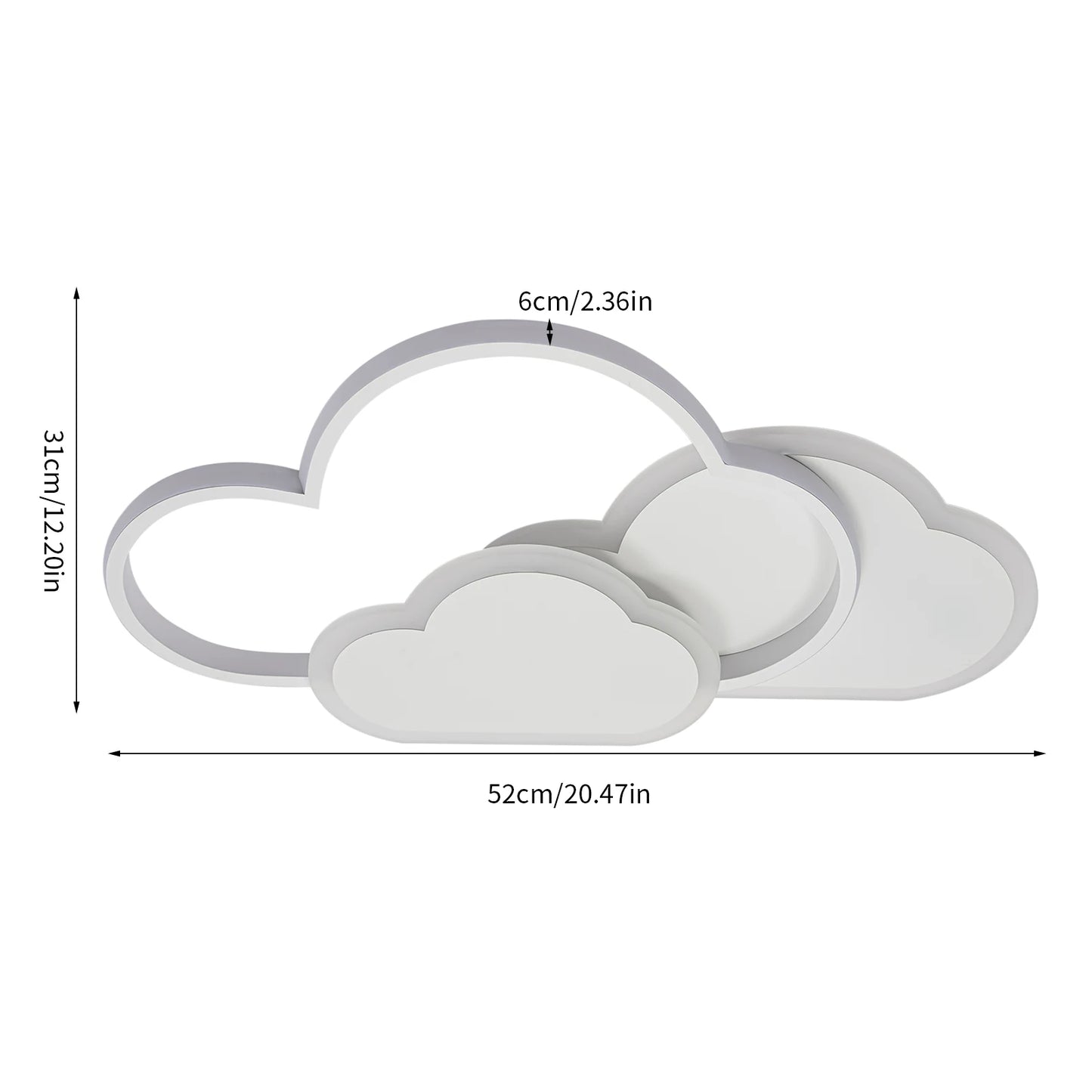 Modern Acrylic LED Creative Cloud Ceiling Light