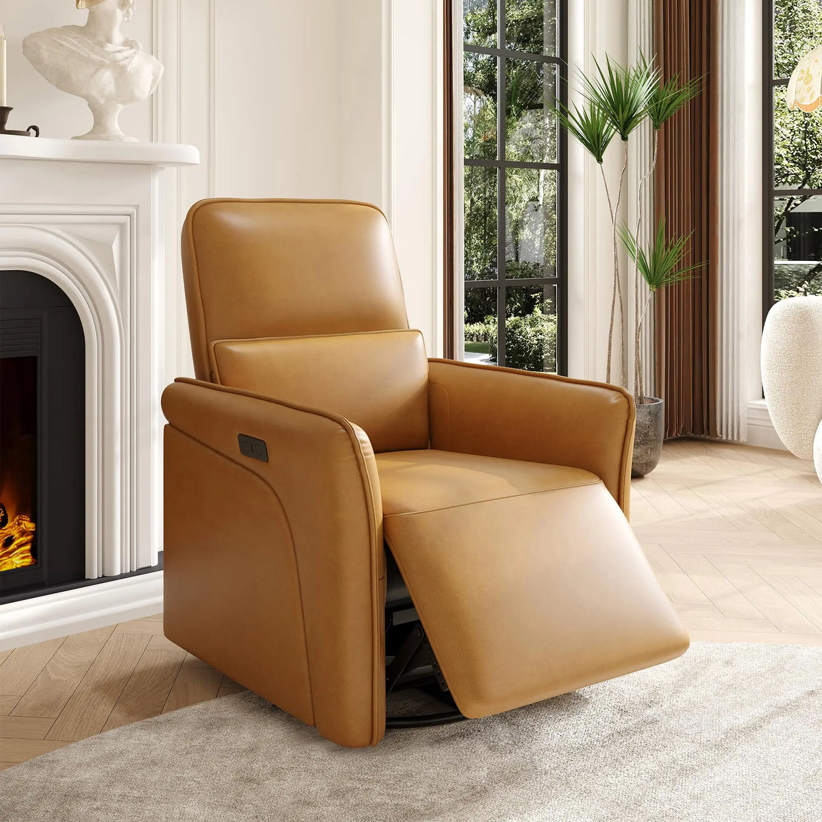 Faux Leather Power Recliner Chair