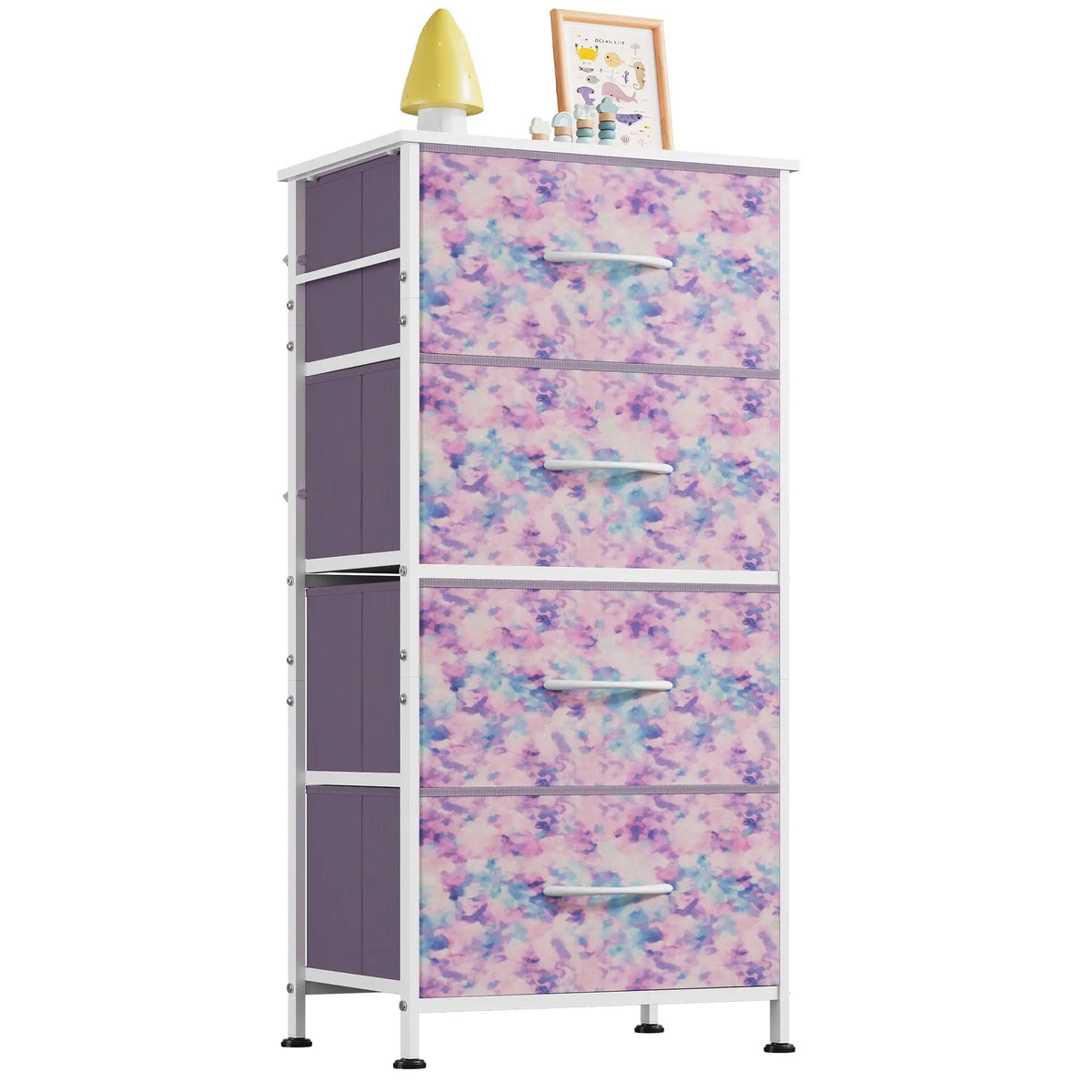 Vintage Fur Dresser with Storage Tower