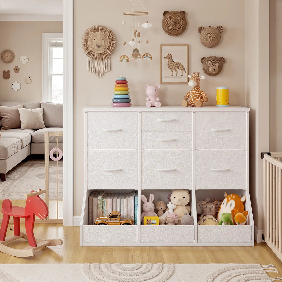 Wood Top & Metal Frame Dresser