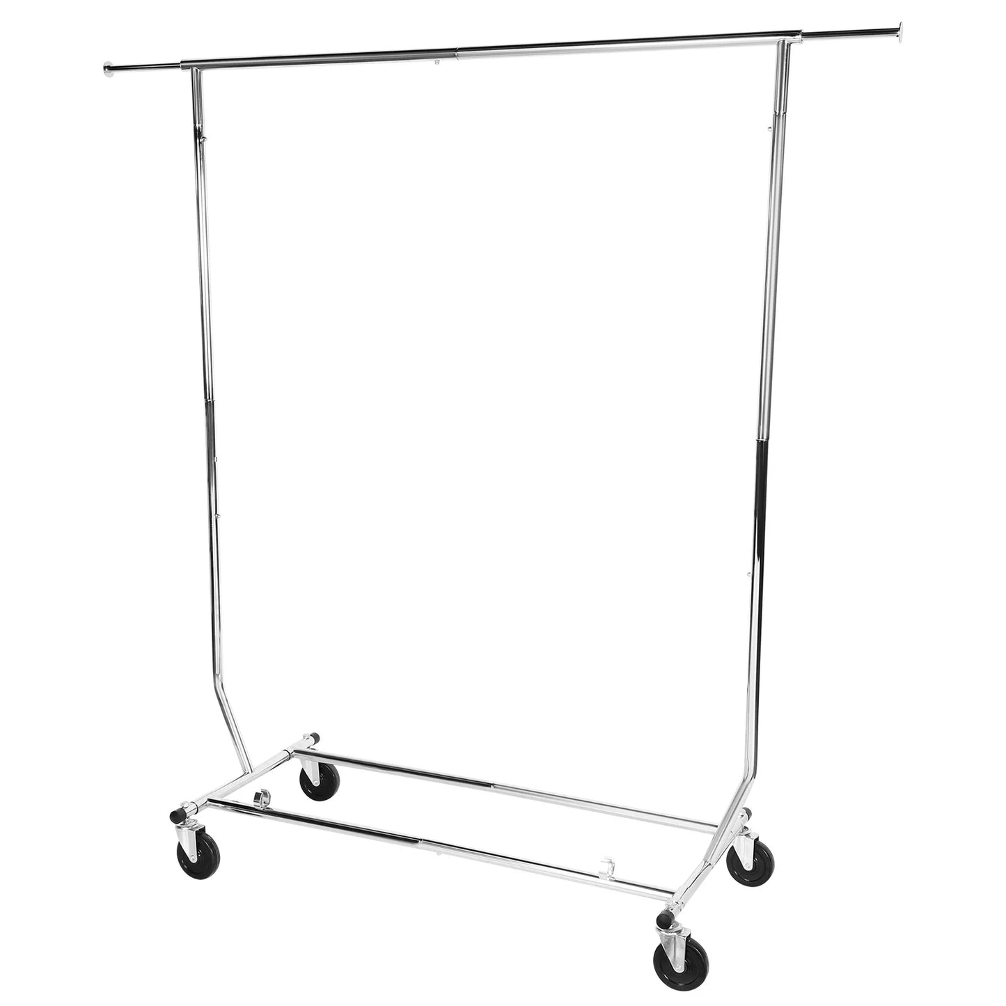 Adjustable Rolling Garment Rack with Sturdy Wheels