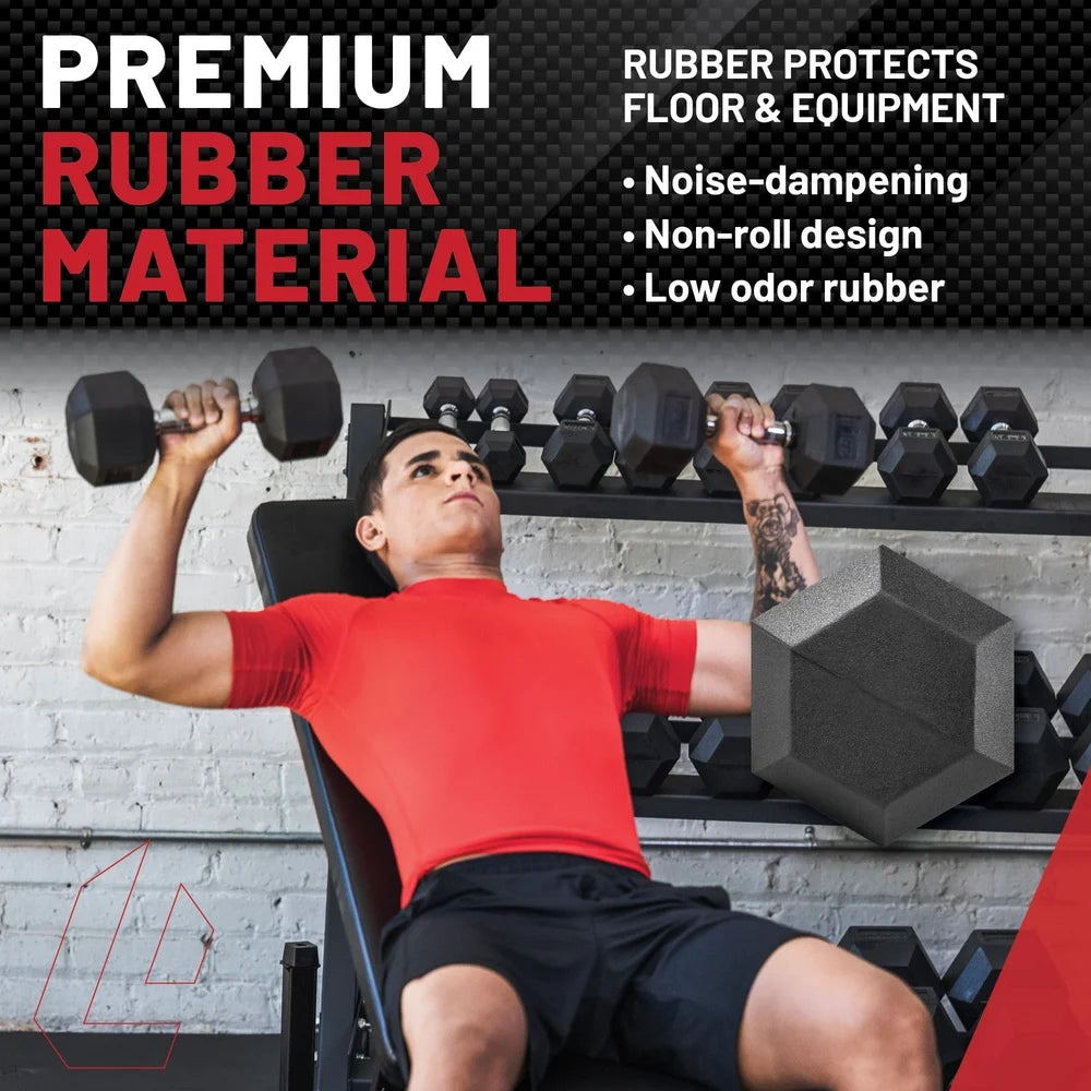 Rubber Dumbbell - Durable Weight Training