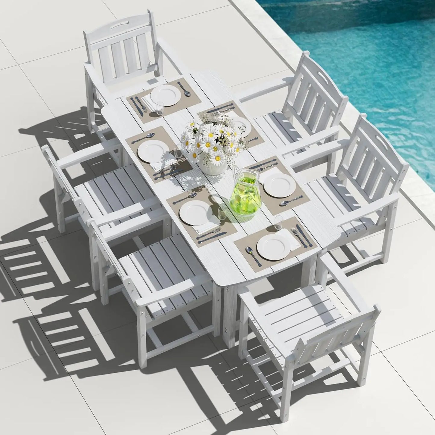 Patio Table and Chairs Set with All-Weather Table