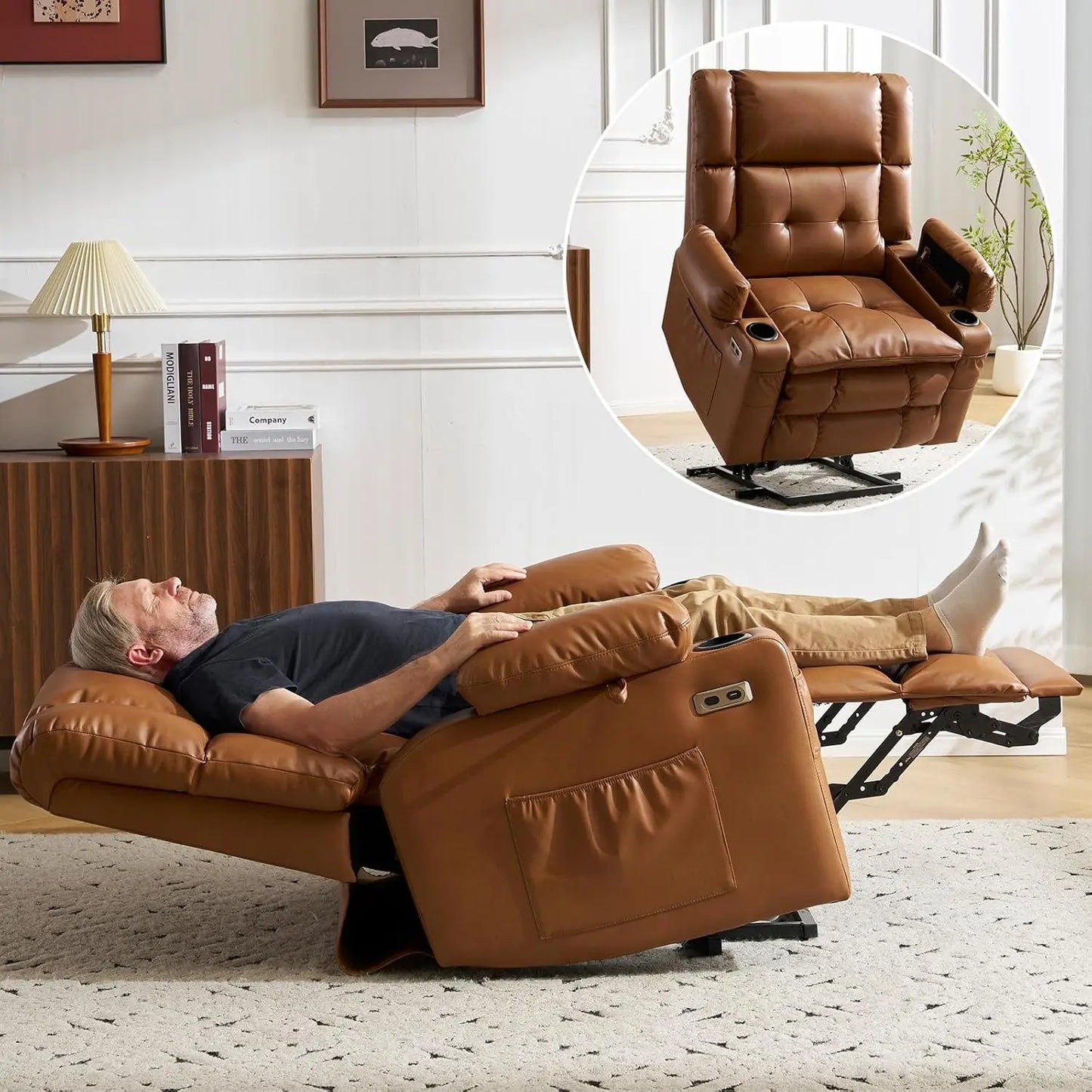 Power Lift Recliner with Dual Motor Electric Lift Chair