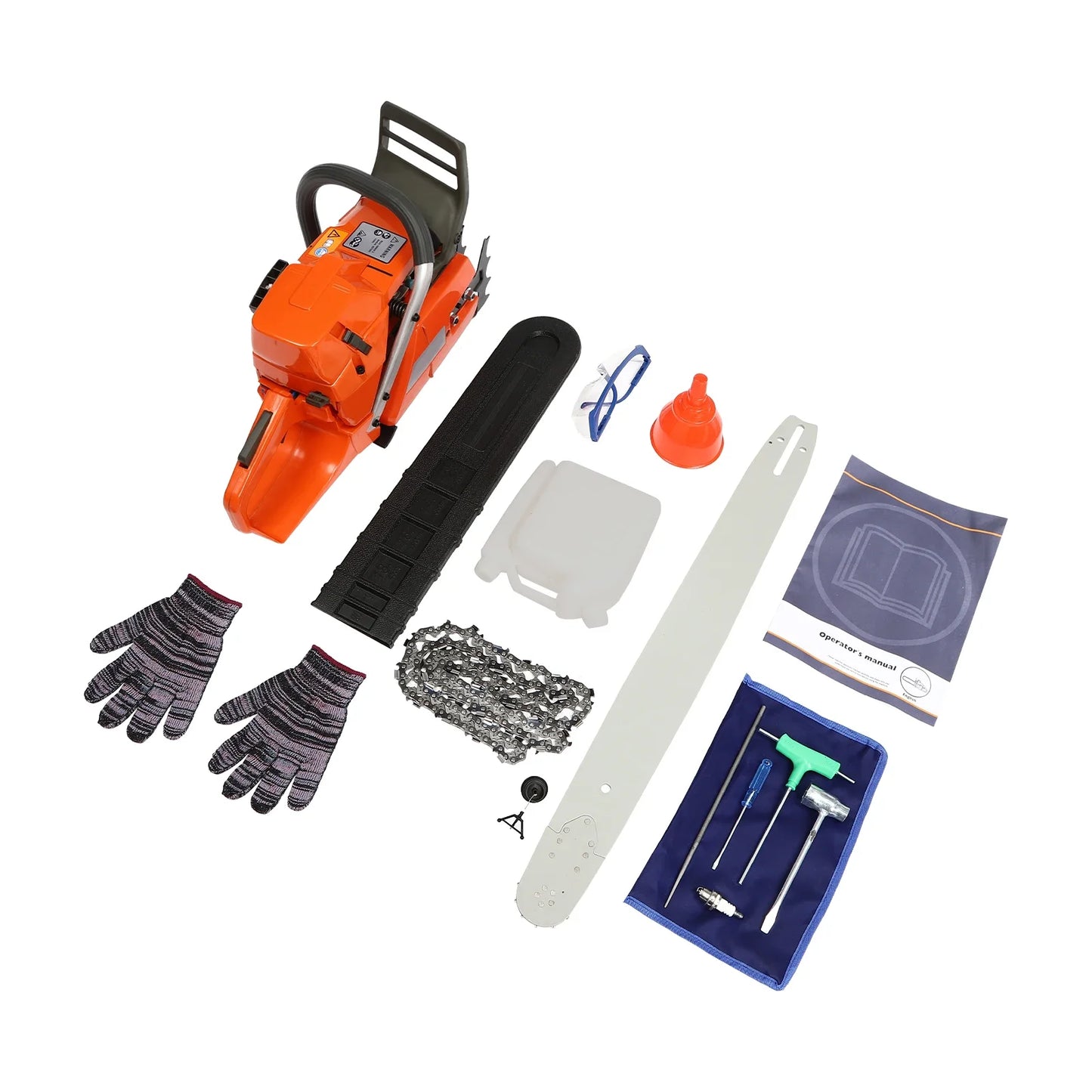 Gasoline Power Chain Saws with Crankcase Hand Pull Start For Cutting Wood