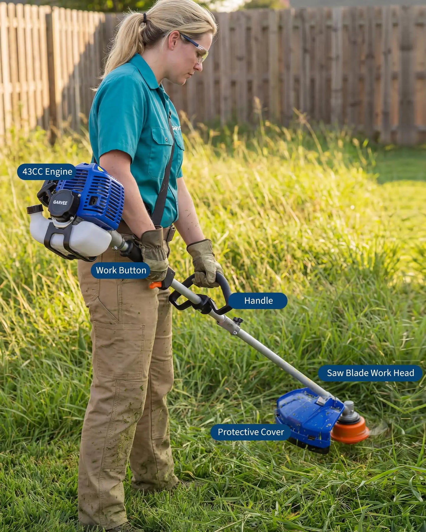 Gas Weed Eater Quick Start With Shoulder Strap