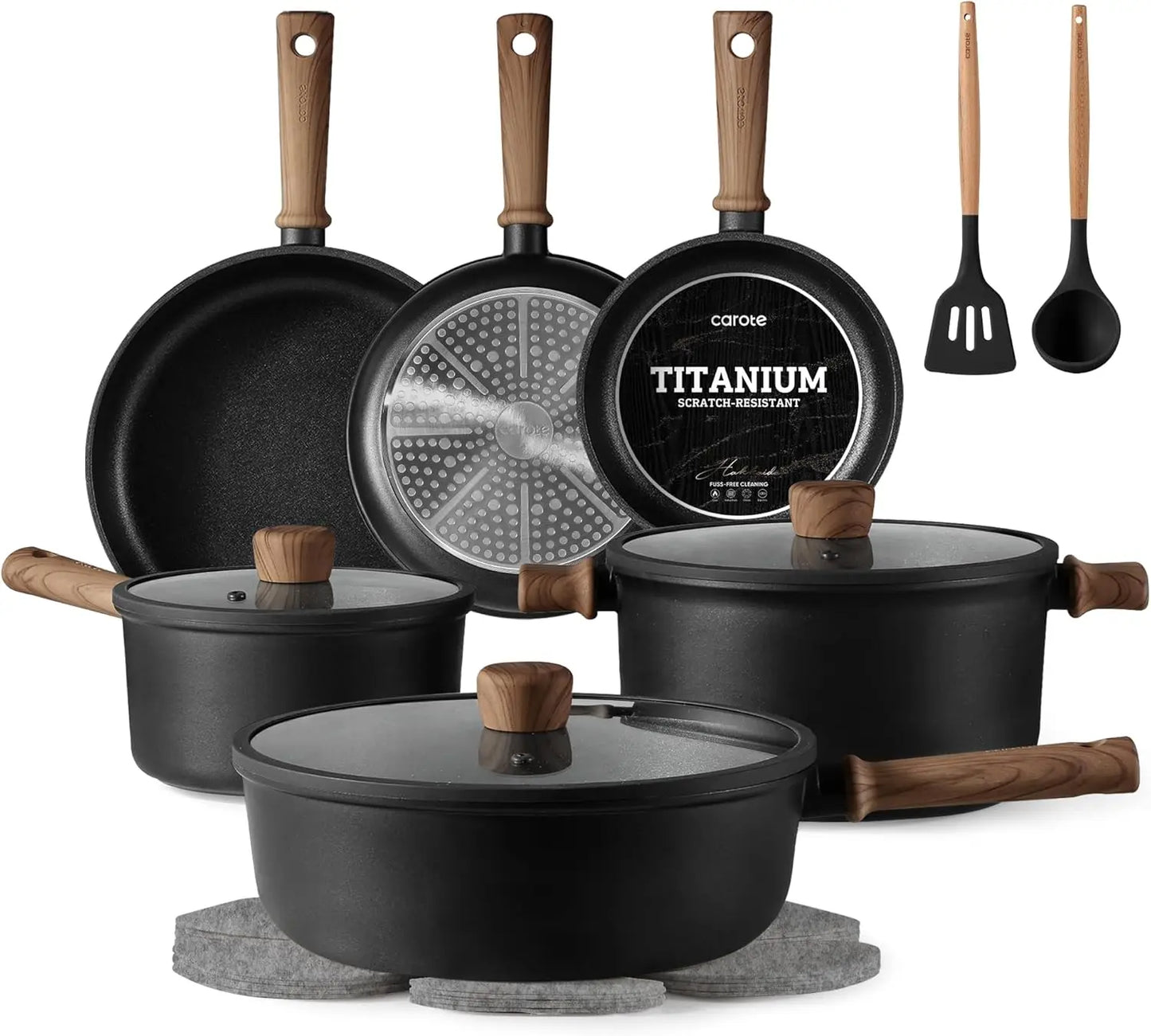 Nonstick Cookware Set with Induction-Ready Pots and Pans