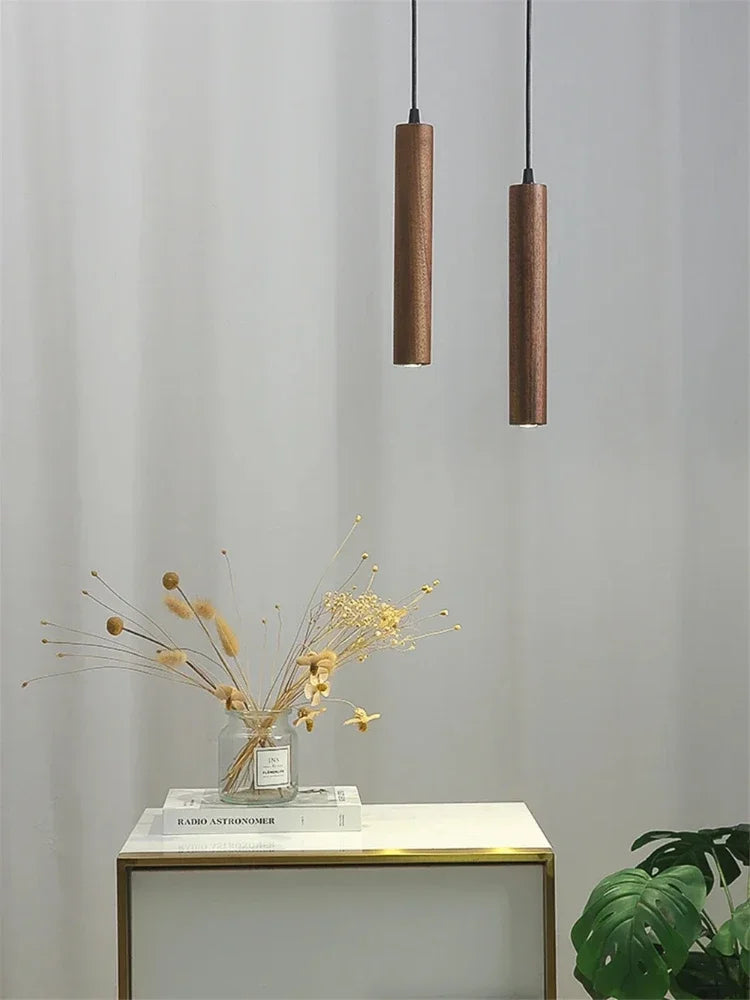 Modern Minimalist Wooden LED Pendant Light