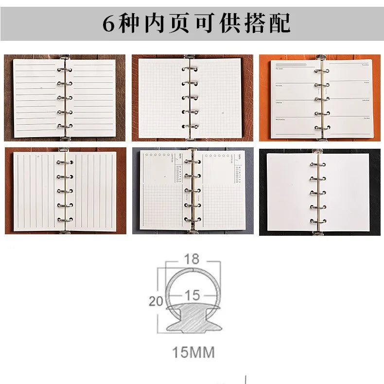 Refillable Dot Grid & Lined Paper Journal Planner Weekly Monthly Agenda