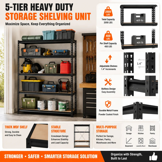 Heavy Duty Garage Storage Shelving Unit