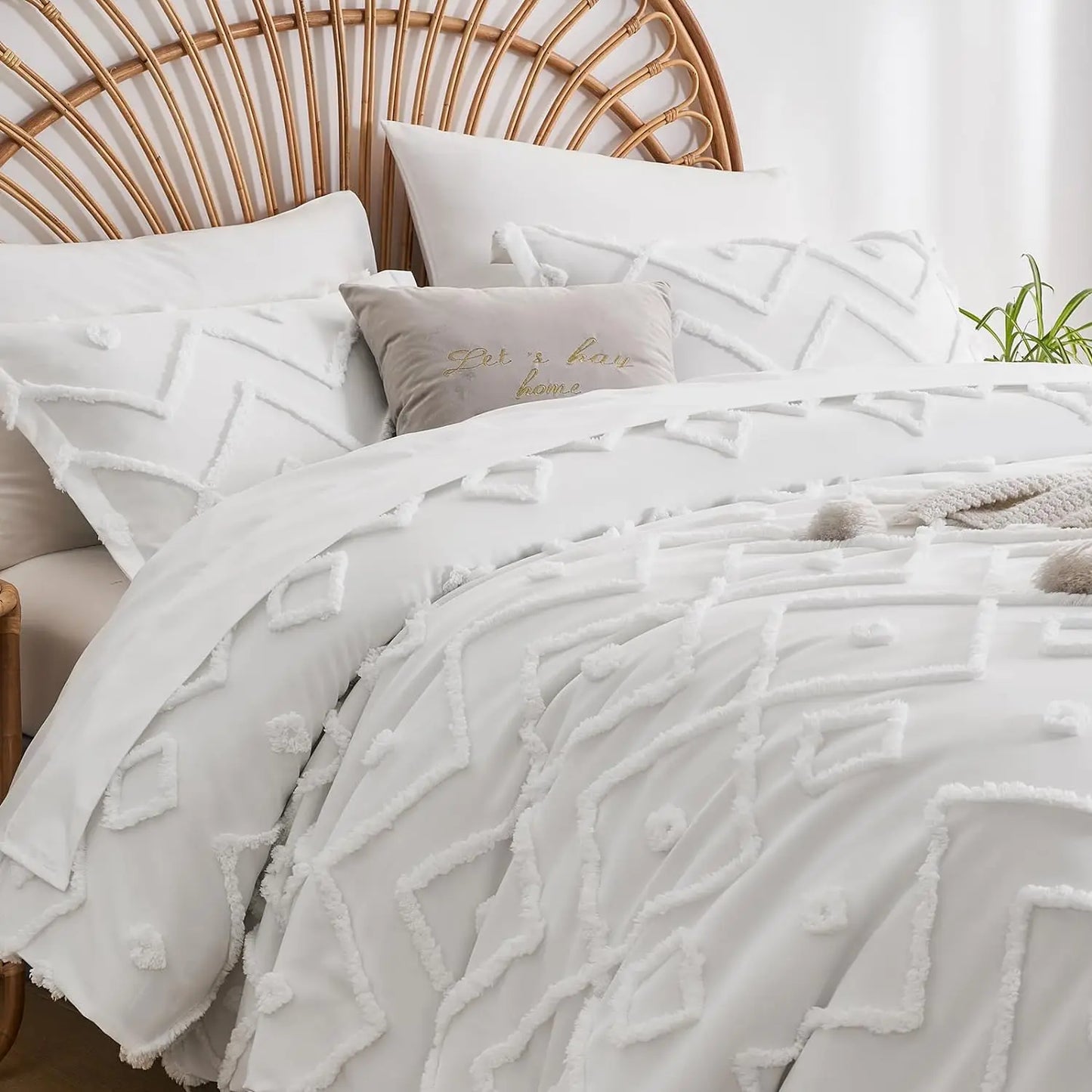 Farmhouse Shabby Chic Embroidery Bed Set