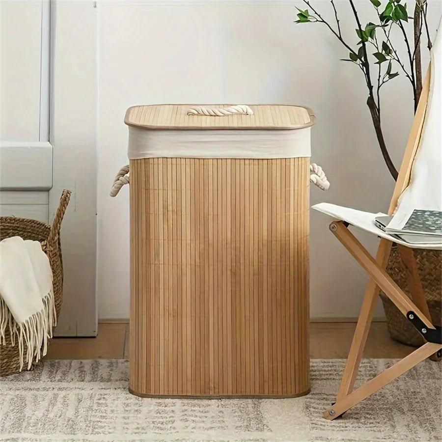 Bamboo Foldable Storage Basket