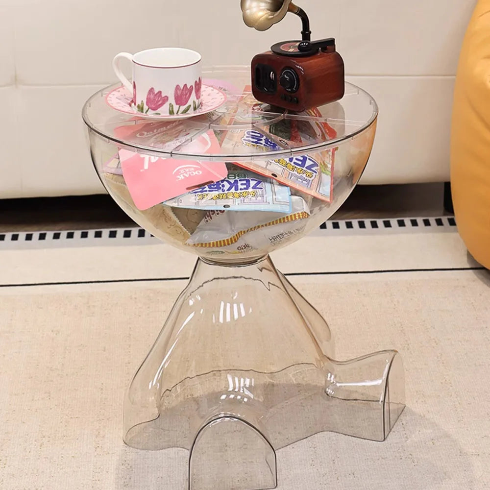Transparent  Small Flat Head Coffee Table