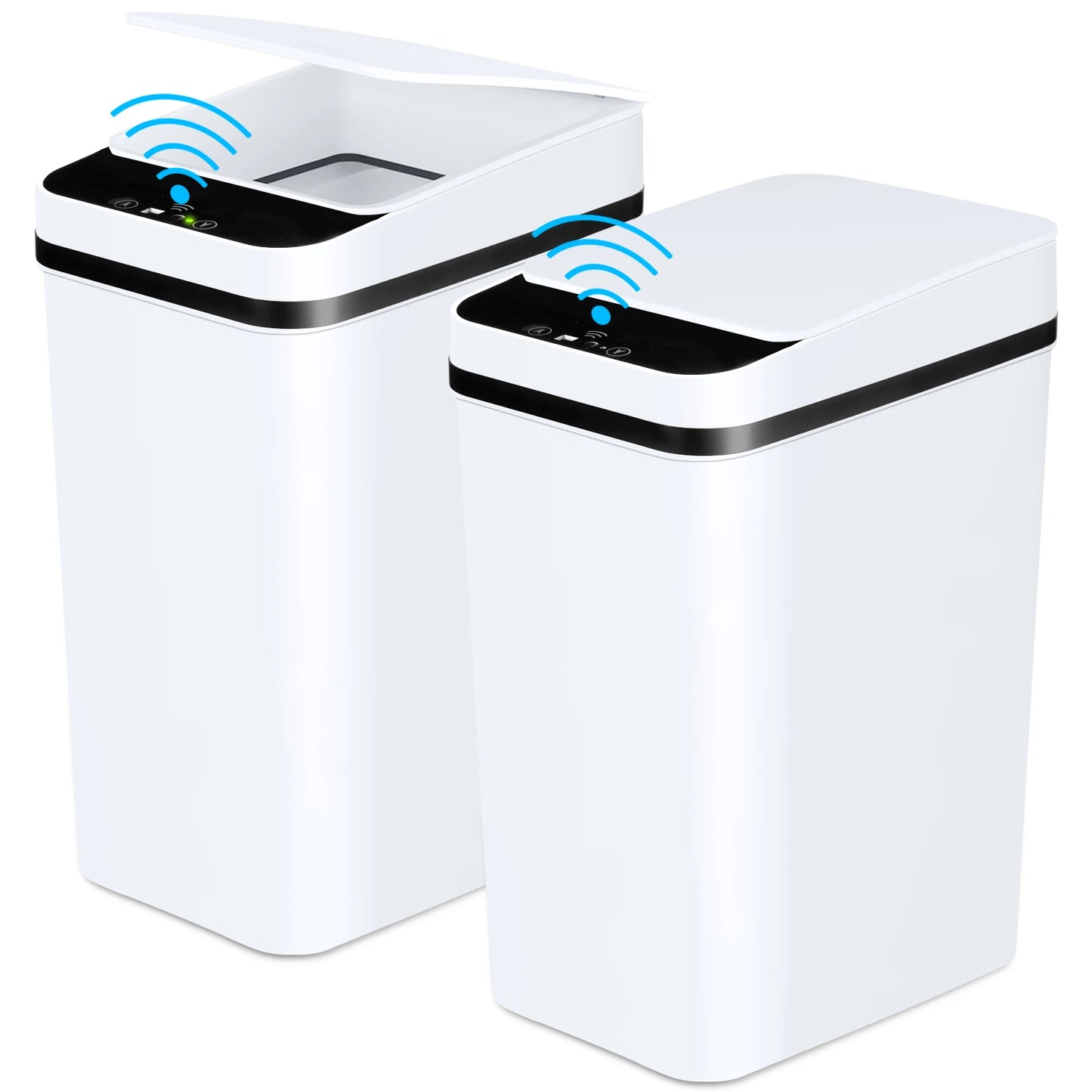 2 Pack 12L Automatic Trash Cans Touch Motion Sensor