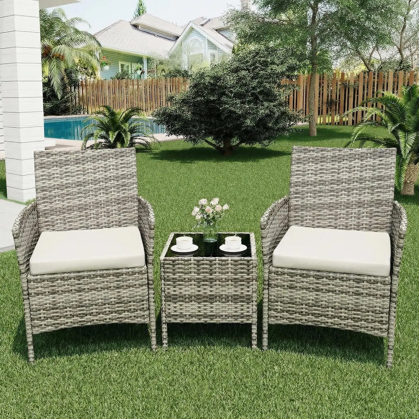 All-Weather Rattan Wicker Patio Sofa Set