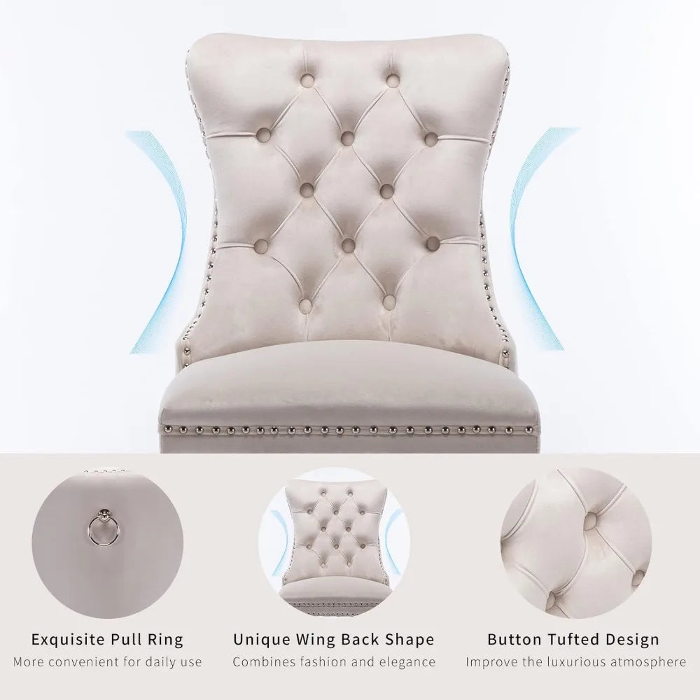 Velvet Dining Chairs Set