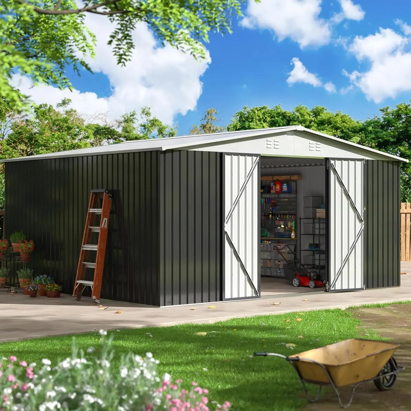 Garden Shed with Updated Frame Structure